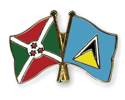 Fahnen Pins Burundi St-Lucia