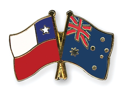 Fahnen Pins Chile Australien