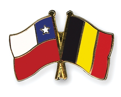 Fahnen Pins Chile Belgien