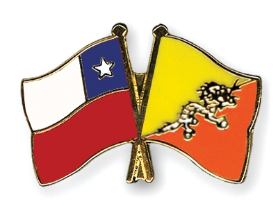 Fahnen Pins Chile Bhutan