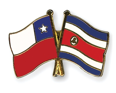 Fahnen Pins Chile Costa-Rica