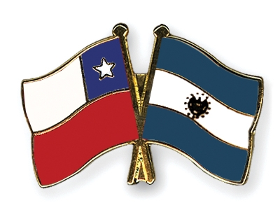 Fahnen Pins Chile El-Salvador