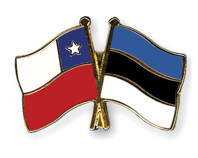 Fahnen Pins Chile Estland