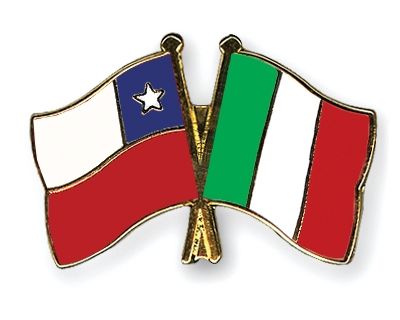 Fahnen Pins Chile Italien