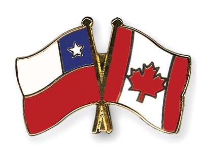 Fahnen Pins Chile Kanada