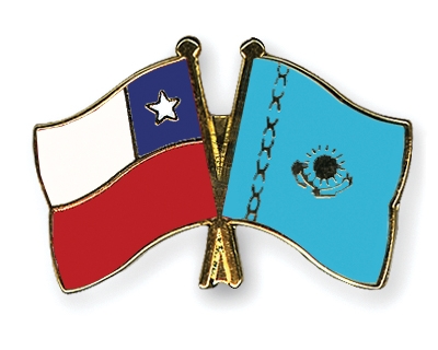 Fahnen Pins Chile Kasachstan