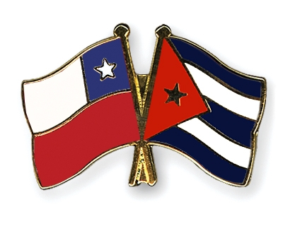 Fahnen Pins Chile Kuba