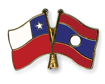 Fahnen Pins Chile Laos