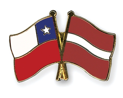 Fahnen Pins Chile Lettland