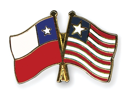 Fahnen Pins Chile Liberia