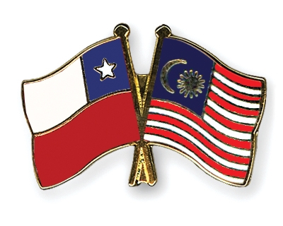 Fahnen Pins Chile Malaysia