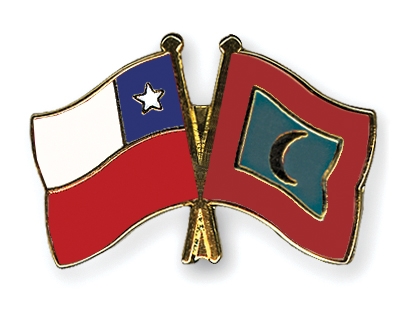 Fahnen Pins Chile Malediven