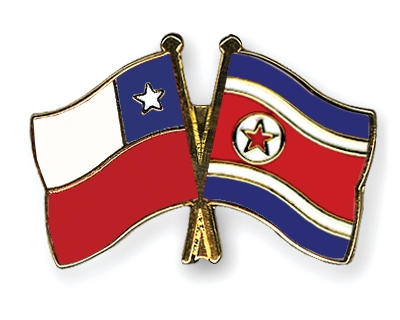 Fahnen Pins Chile Nordkorea