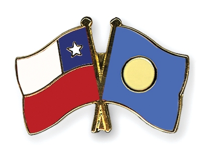 Fahnen Pins Chile Palau