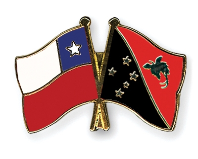 Fahnen Pins Chile Papua-Neuguinea