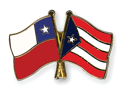 Fahnen Pins Chile Puerto-Rico