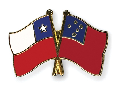 Fahnen Pins Chile Samoa