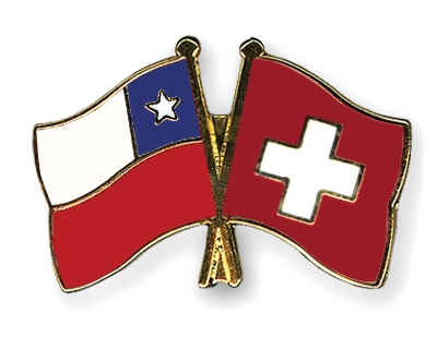 Fahnen Pins Chile Schweiz