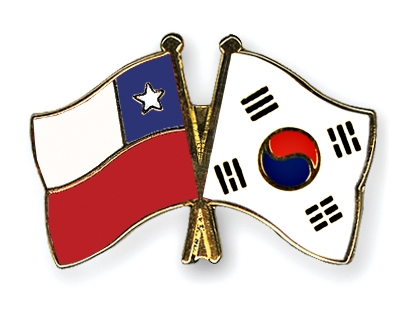 Fahnen Pins Chile Sdkorea