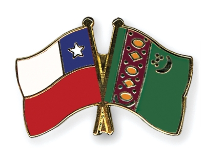 Fahnen Pins Chile Turkmenistan