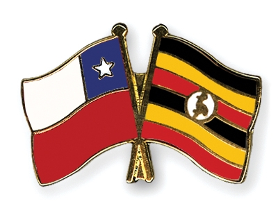 Fahnen Pins Chile Uganda