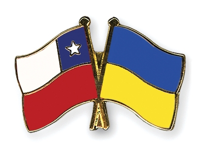 Fahnen Pins Chile Ukraine