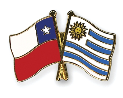 Fahnen Pins Chile Uruguay