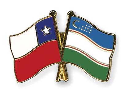 Fahnen Pins Chile Usbekistan