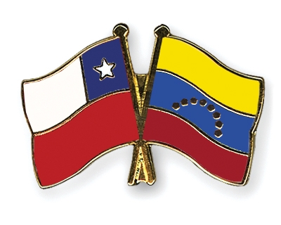 Fahnen Pins Chile Venezuela