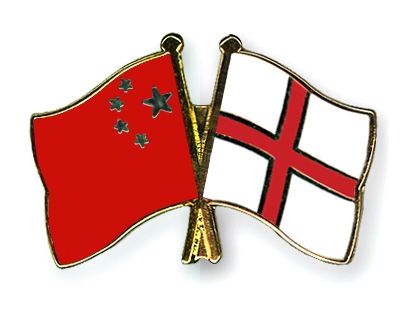 Fahnen Pins China England