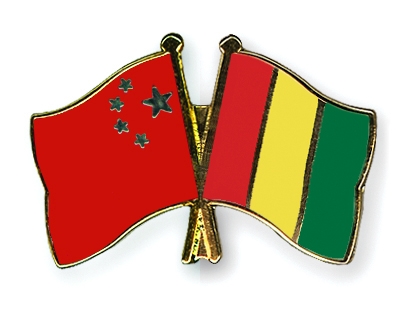 Fahnen Pins China Guinea