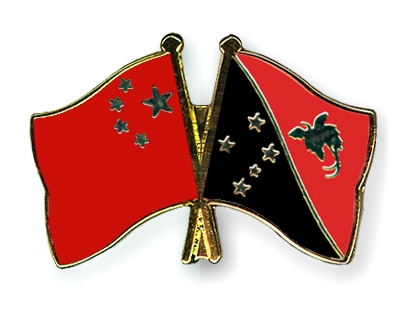 Fahnen Pins China Papua-Neuguinea