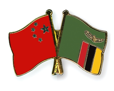 Fahnen Pins China Sambia