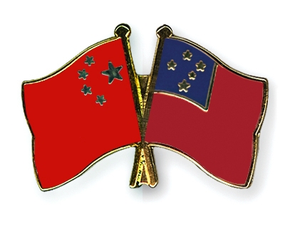 Fahnen Pins China Samoa