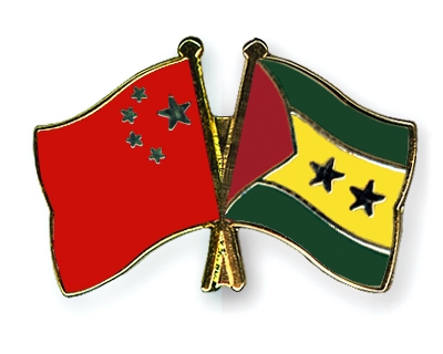 Fahnen Pins China Sao-Tome-und-Principe