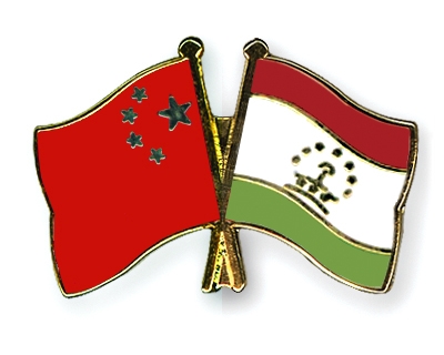 Fahnen Pins China Tadschikistan