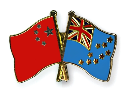 Fahnen Pins China Tuvalu