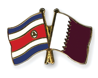 Fahnen Pins Costa-Rica Katar