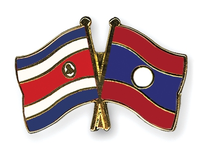 Fahnen Pins Costa-Rica Laos