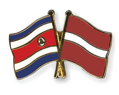 Fahnen Pins Costa-Rica Lettland