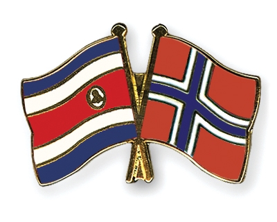 Fahnen Pins Costa-Rica Norwegen