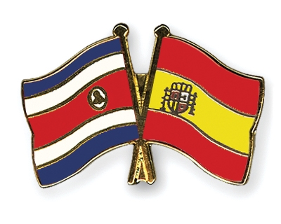 Fahnen Pins Costa-Rica Spanien