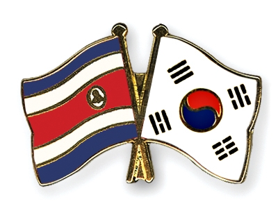 Fahnen Pins Costa-Rica Sdkorea