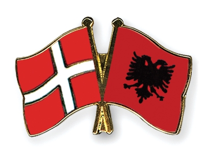 Fahnen Pins Dnemark Albanien