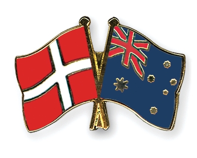 Fahnen Pins Dnemark Australien