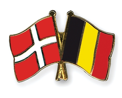 Fahnen Pins Dnemark Belgien