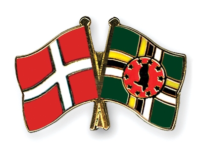 Fahnen Pins Dnemark Dominica