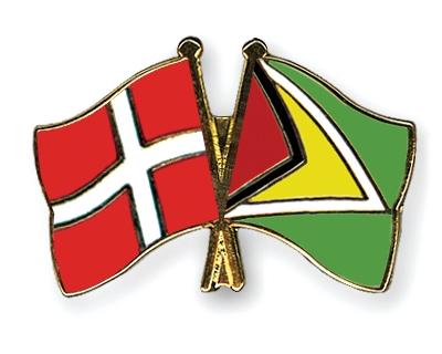 Fahnen Pins Dnemark Guyana