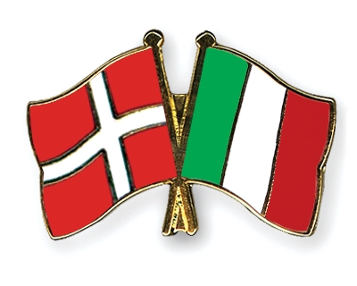 Fahnen Pins Dnemark Italien