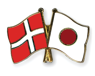 Fahnen Pins Dnemark Japan